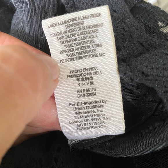 Free People Lace Overlay High Waisted Black Skirt - Picture 7 of 7